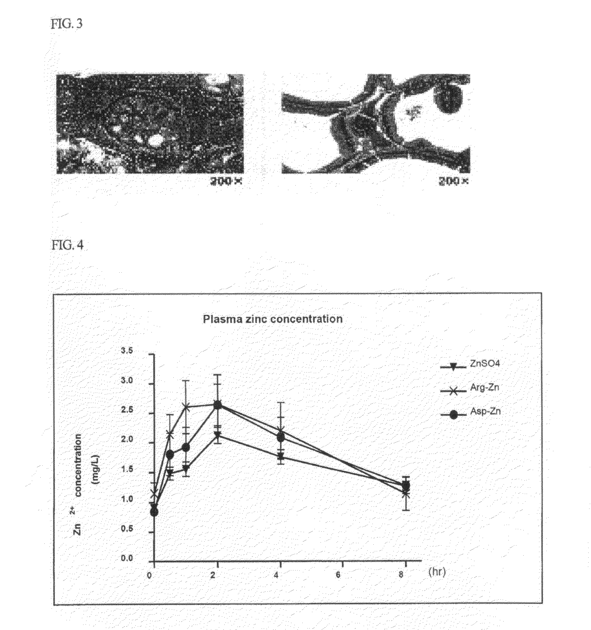 Composition containing metal-acidic amino acid chelate accelerating absorption of metal