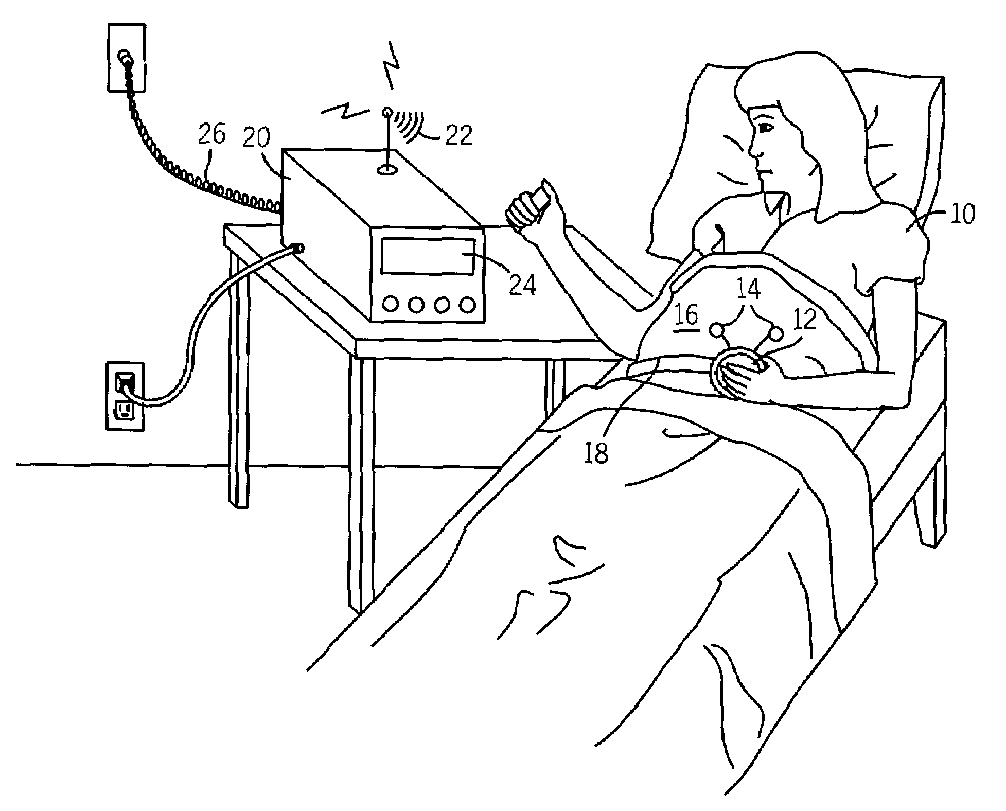 A combined uterine activity and fetal heart rate monitoring device