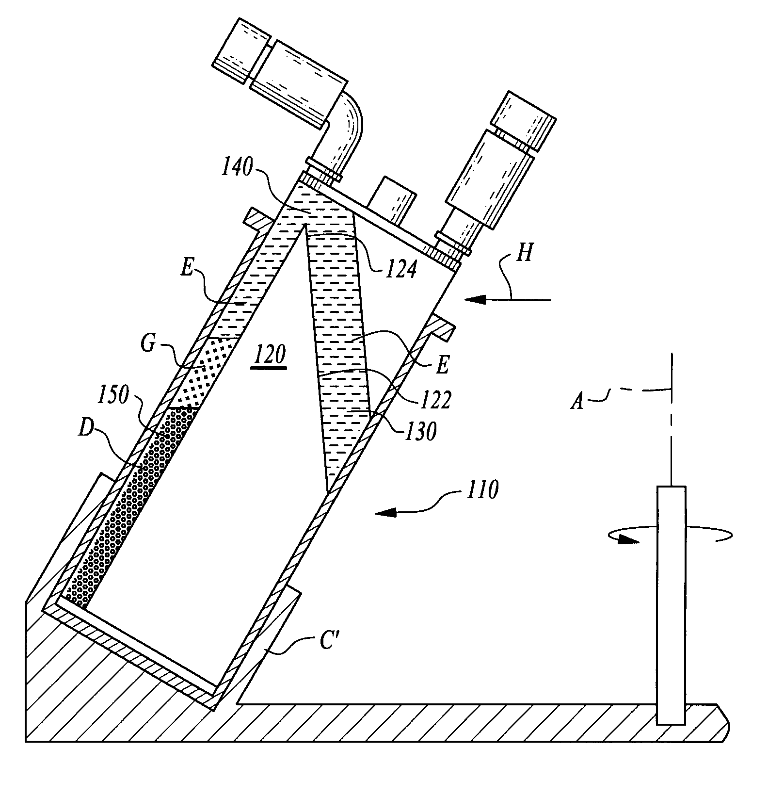 Centrifuge separation method and apparatus using a medium density fluid