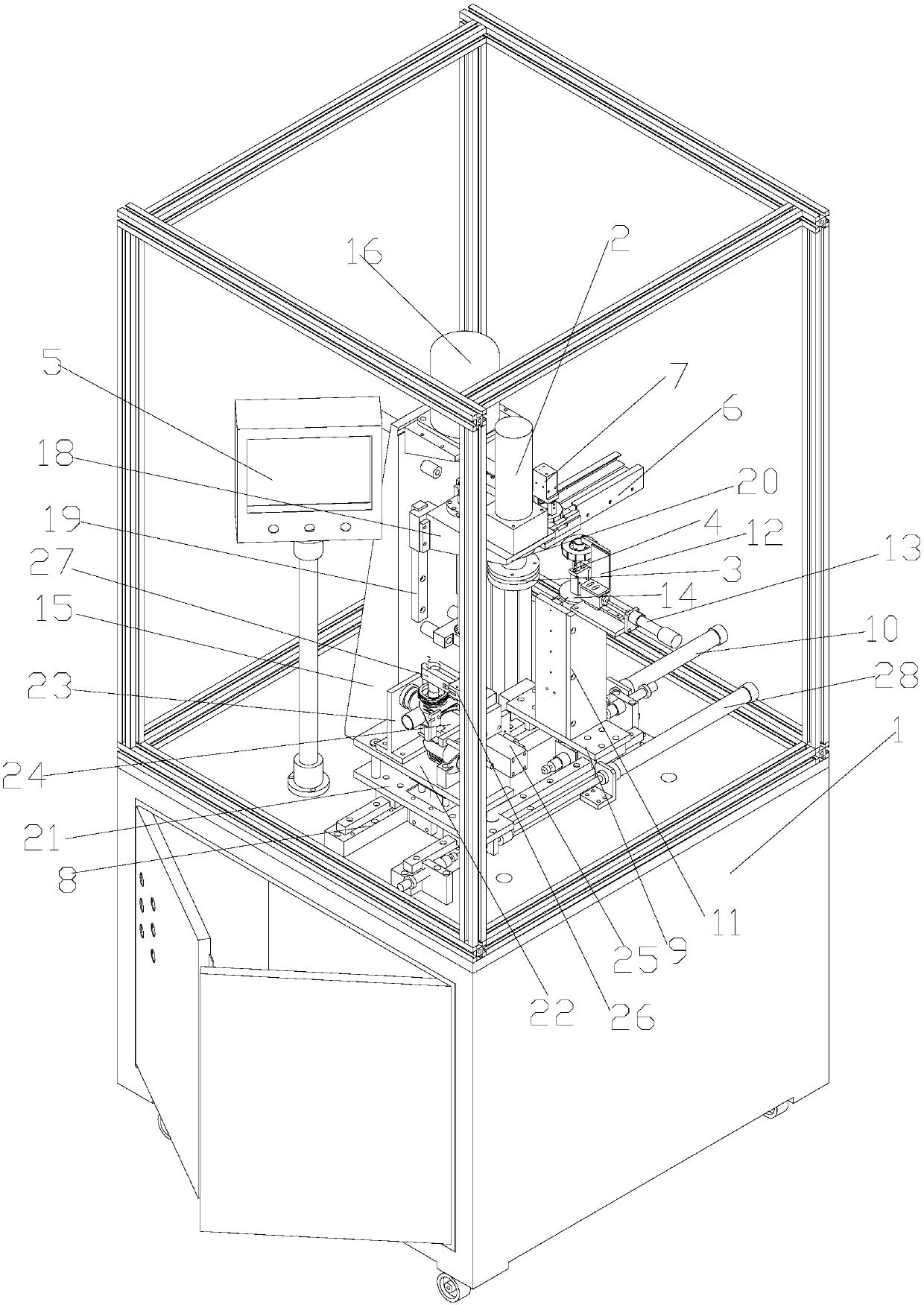 A drain valve automatic capping device and valve cap assembly method