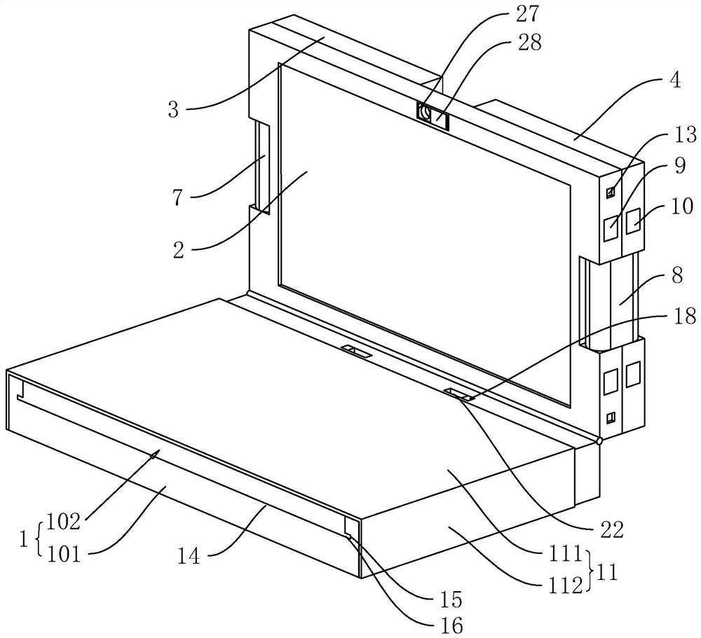 A notebook that connects to multiple displays