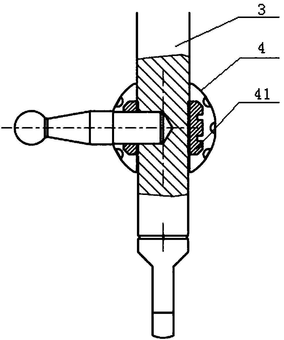 Flexible shaft control device with ball head