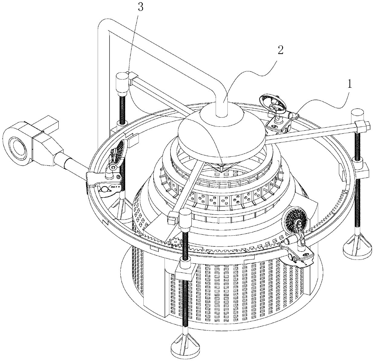 Dust removal device for circular knitting machine