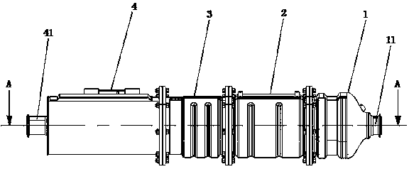 Vehicle rear processor and rotary vane pipe thereof