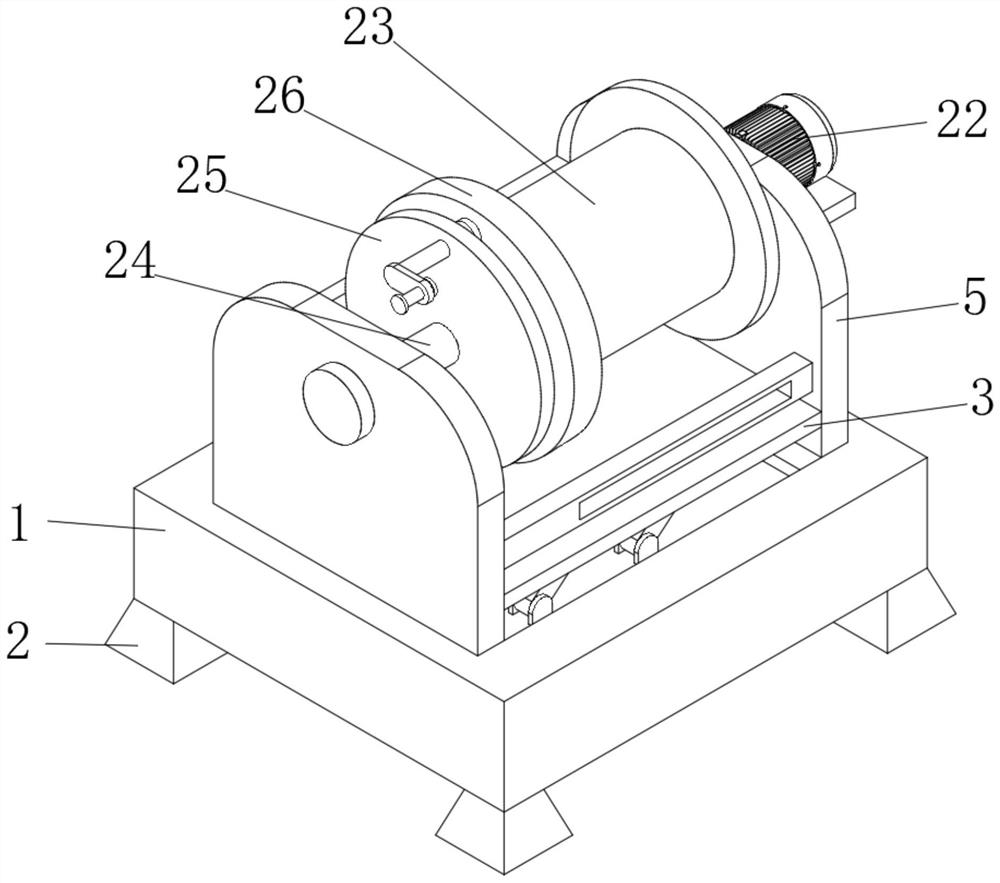 Communication cable winding device convenient to move and wind and unwind cable