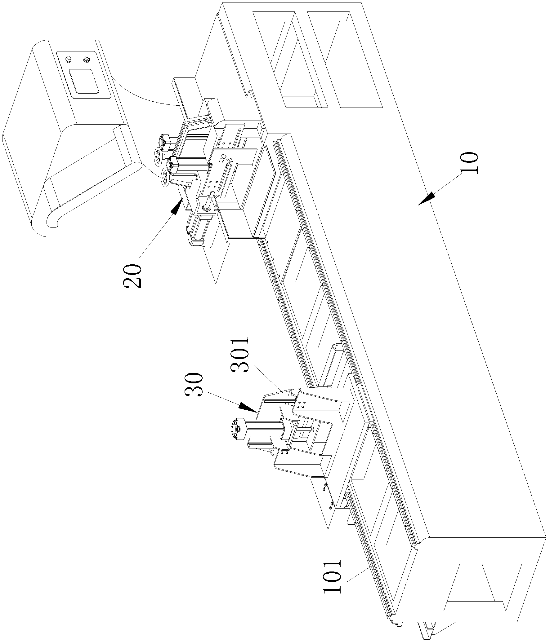 Auxiliary material pushing device of fixed-material cutting machine