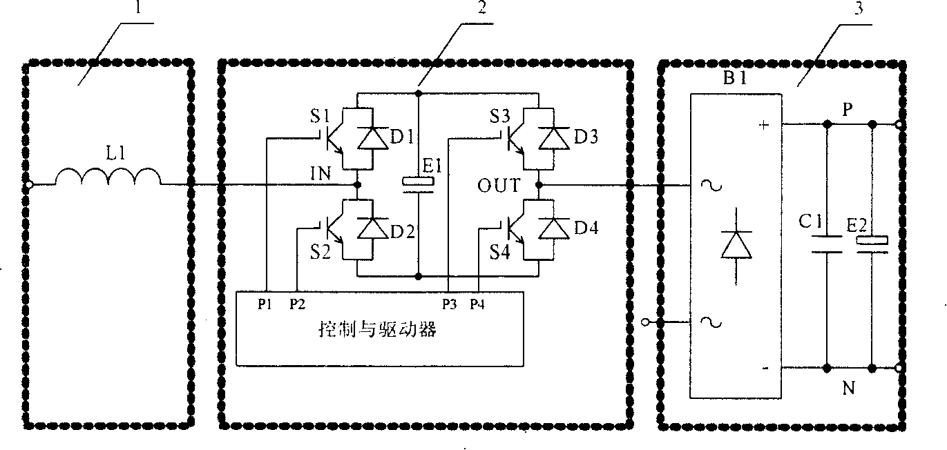 Series composation step-up single phase power factor correction circuit