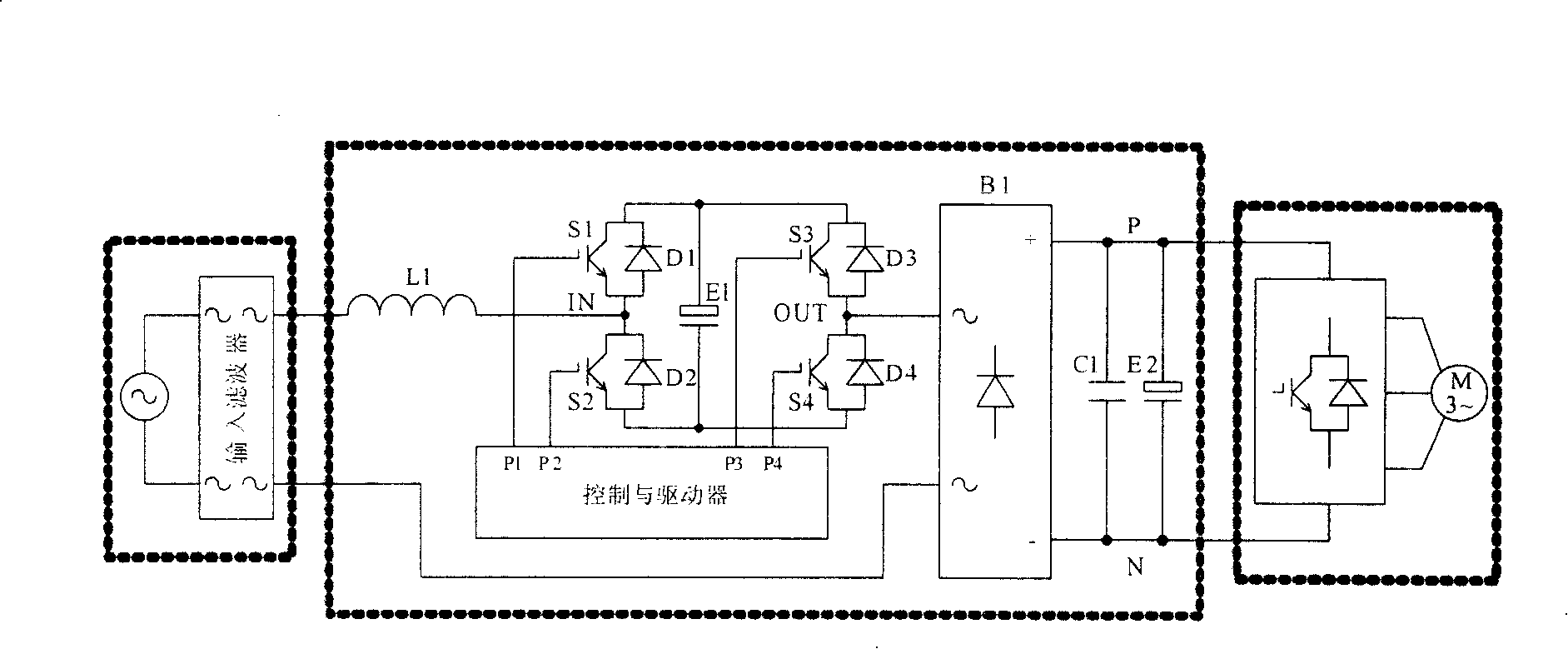 Series composation step-up single phase power factor correction circuit