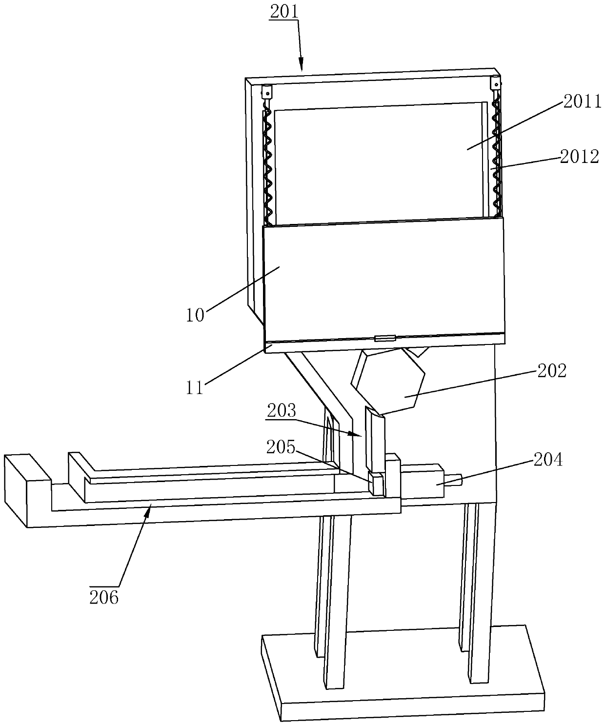 Battery barley paper pasting device