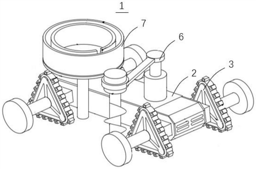 A mountain tree planting robot