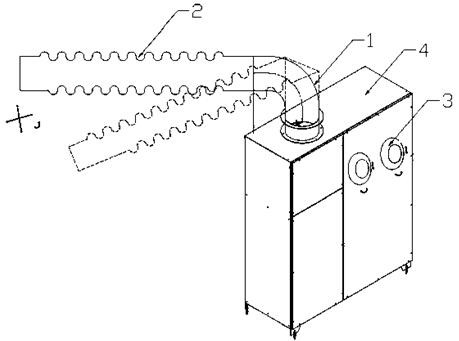 Movable air source post air conditioner