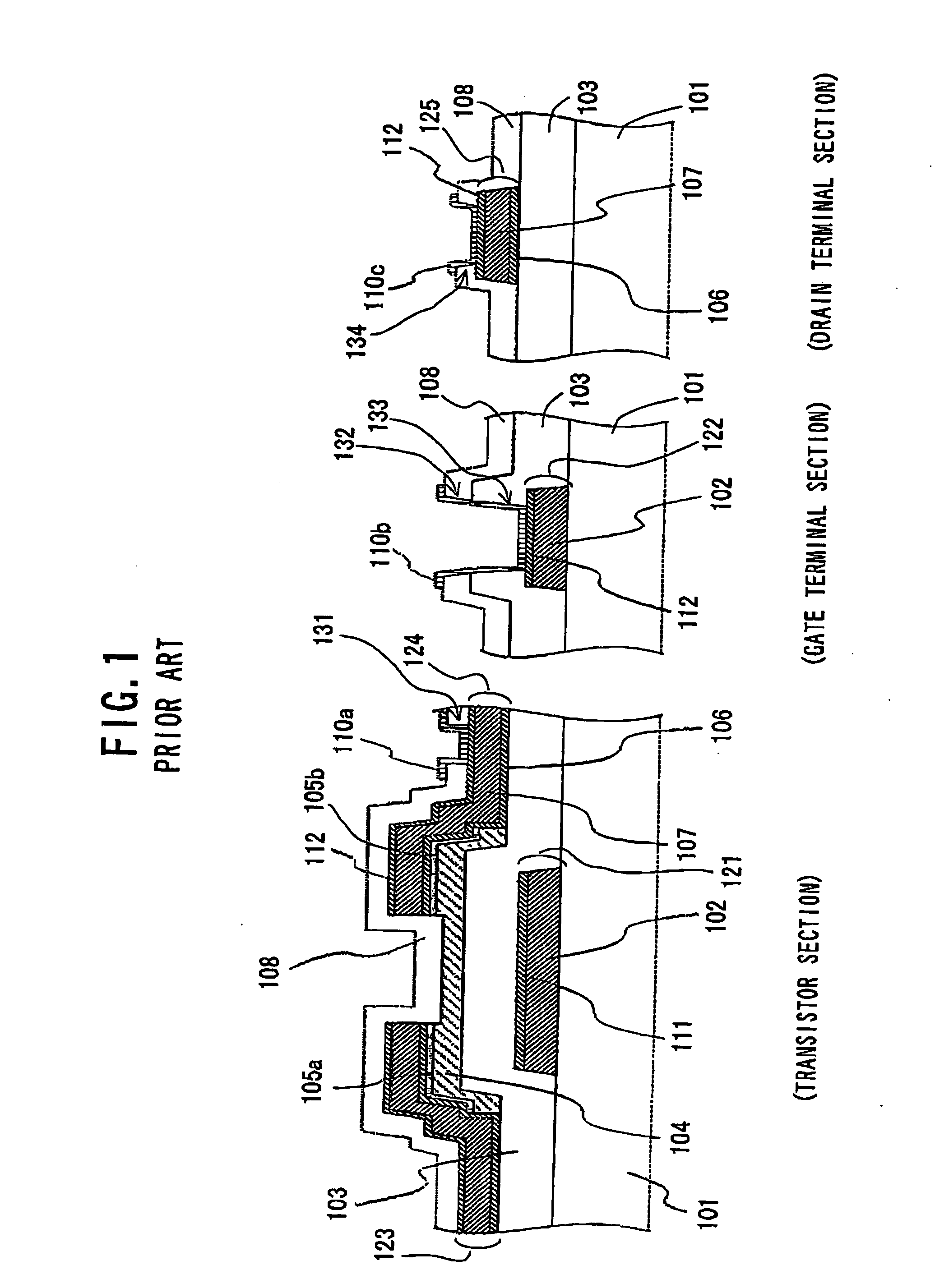 Liquid-crystal display device with thin-film transistors and method of fabricating the same