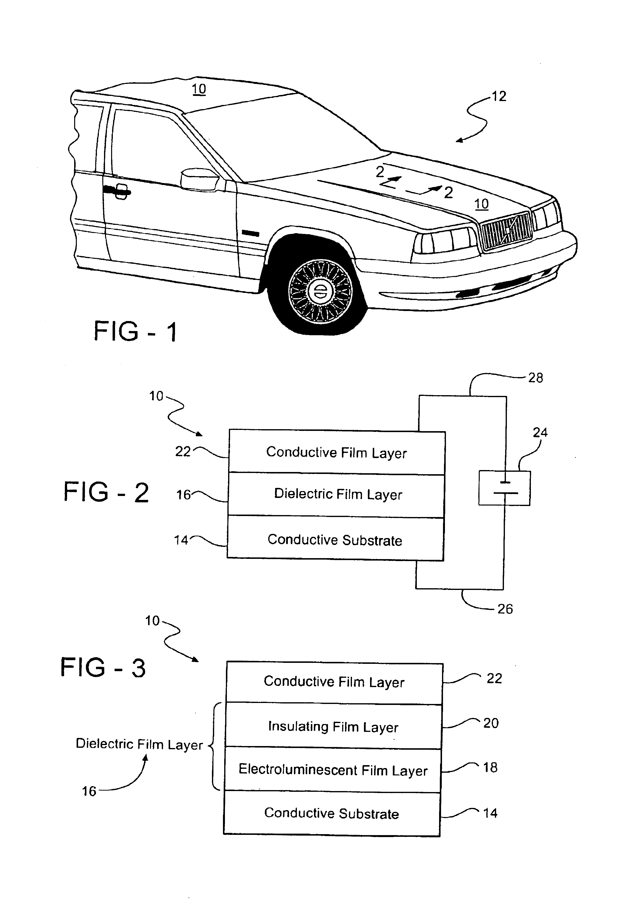 Method of providing an electroluminescent coating system for a vehicle and an electroluminescent coating system thereof