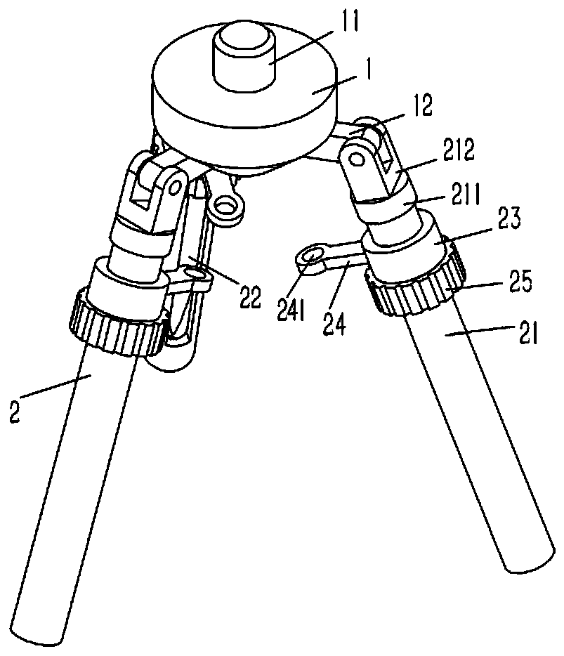 A tripod stand on an equatorial mount