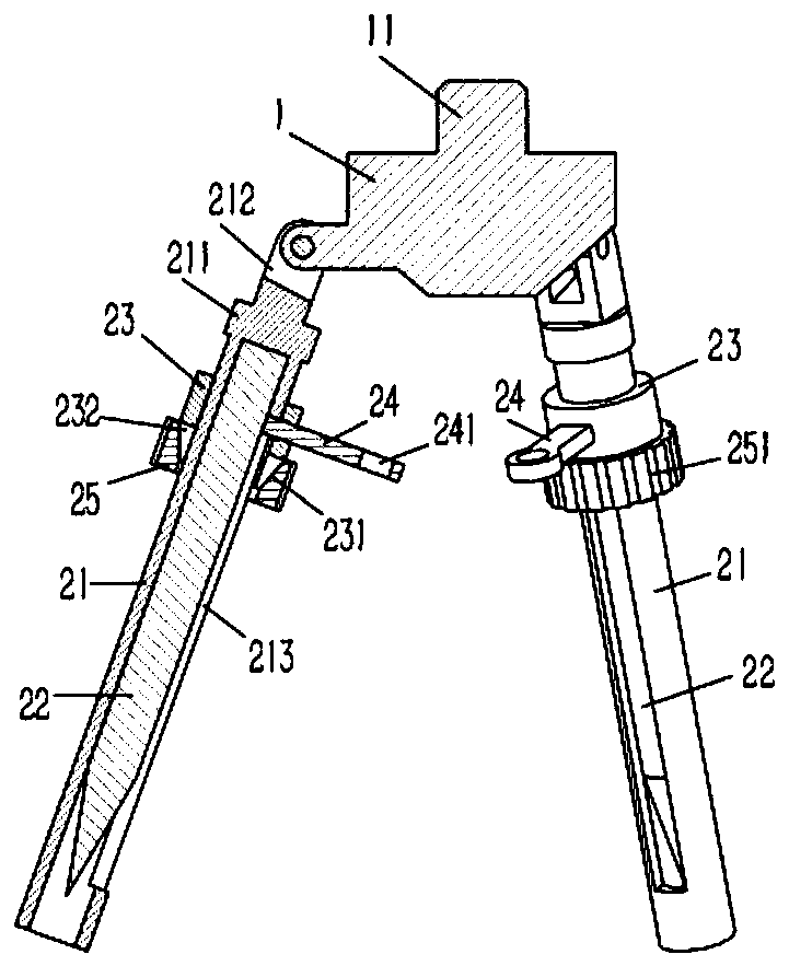 A tripod stand on an equatorial mount