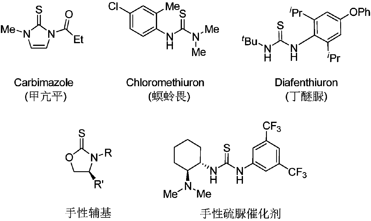 Thiourea and oxazolidinethione compounds and their synthesis method and application