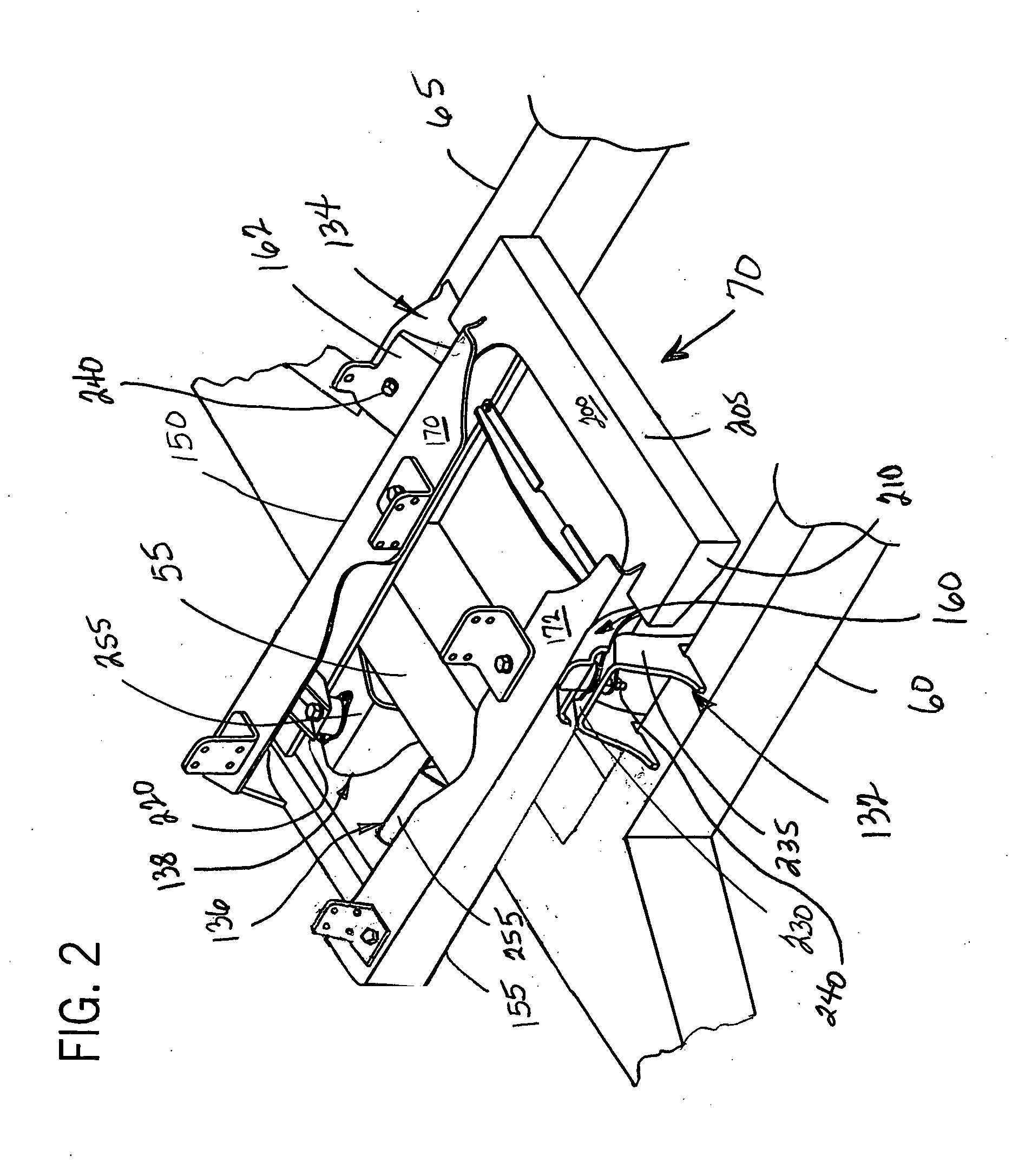 Engine subframe mounting arrangement