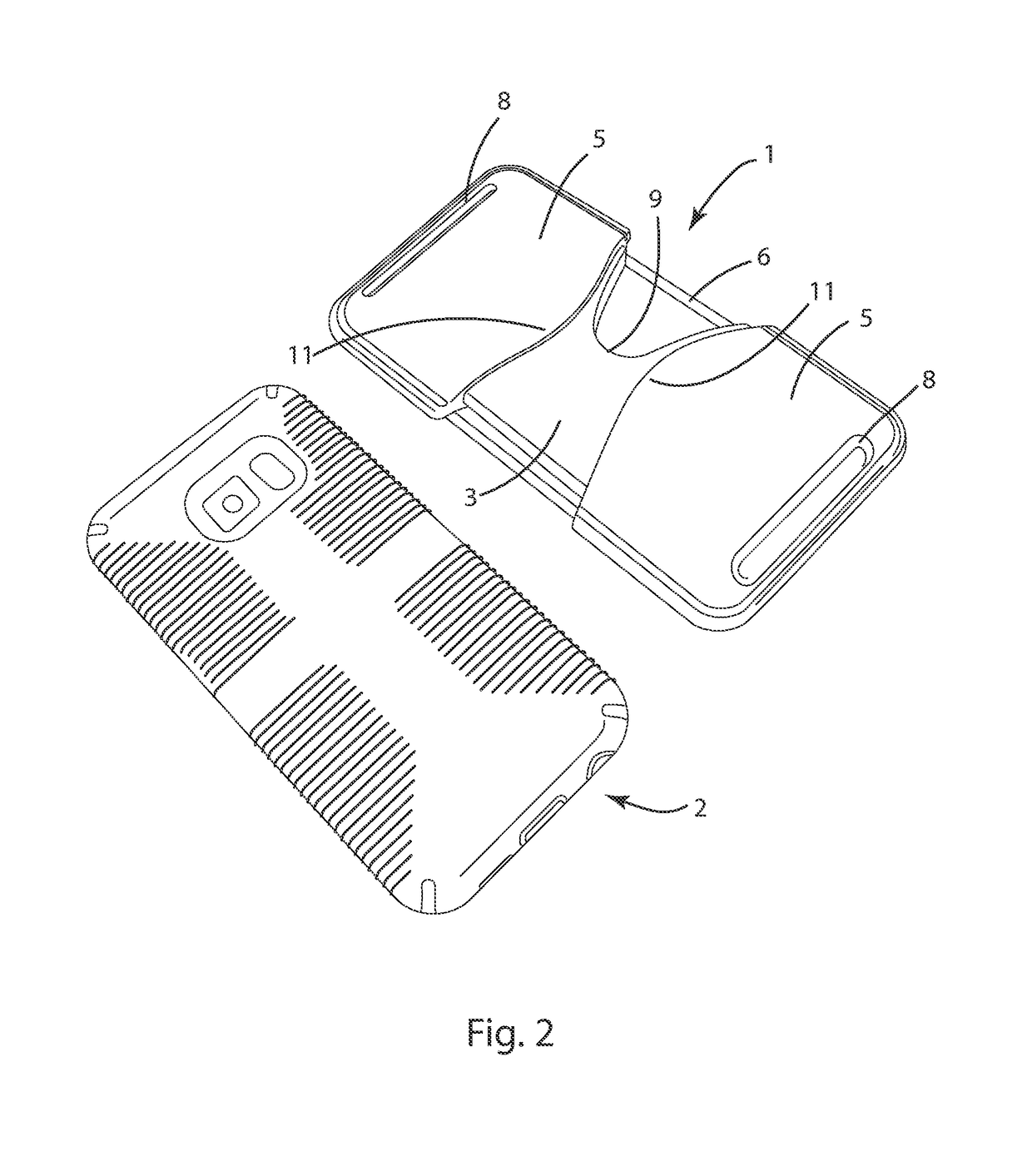 Virtual-reality or augmented-reality viewer for a mobile electronic device