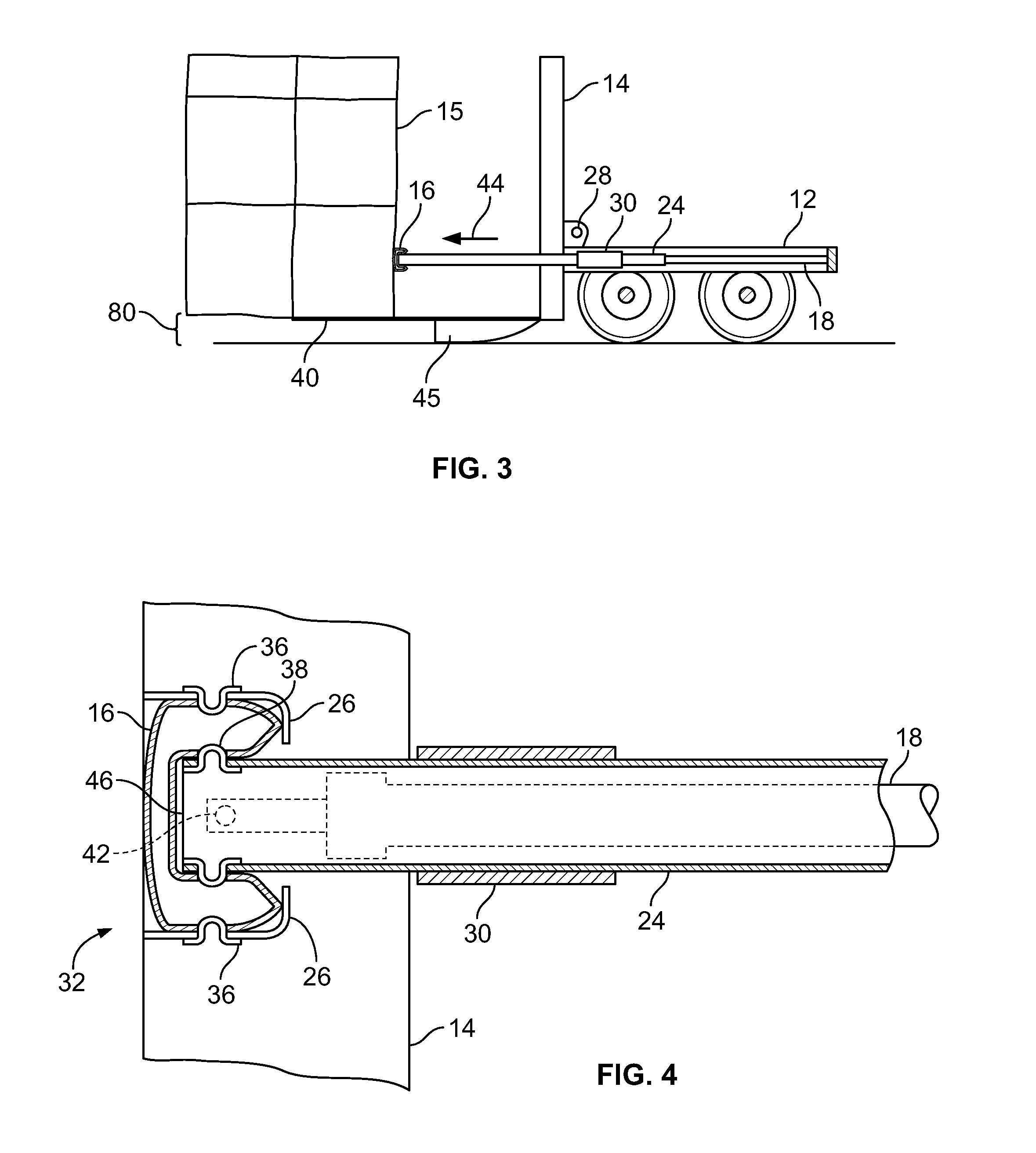 Bale wagon unloading/push-off system