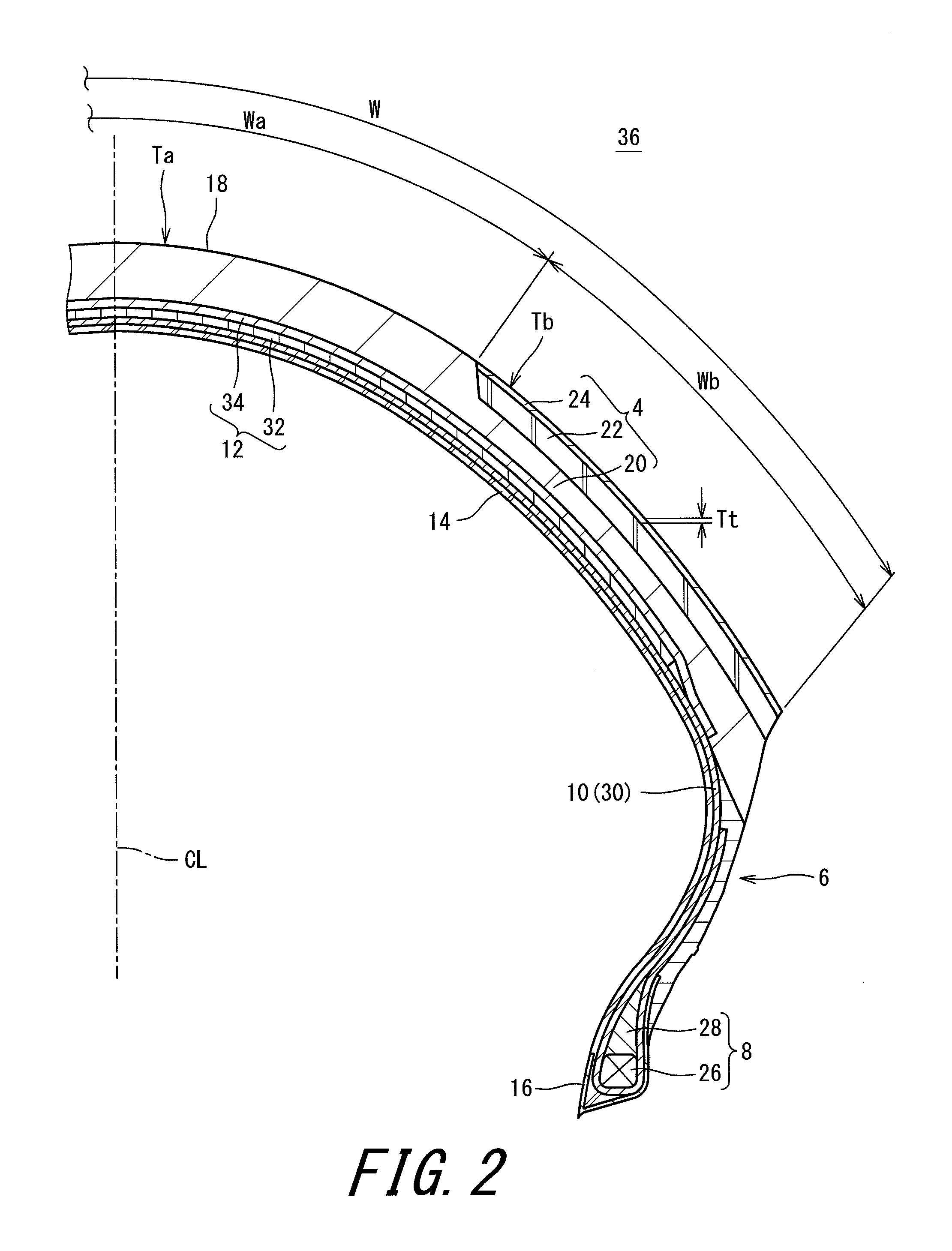 Pneumatic tire for use in two-wheeled automotive vehicle