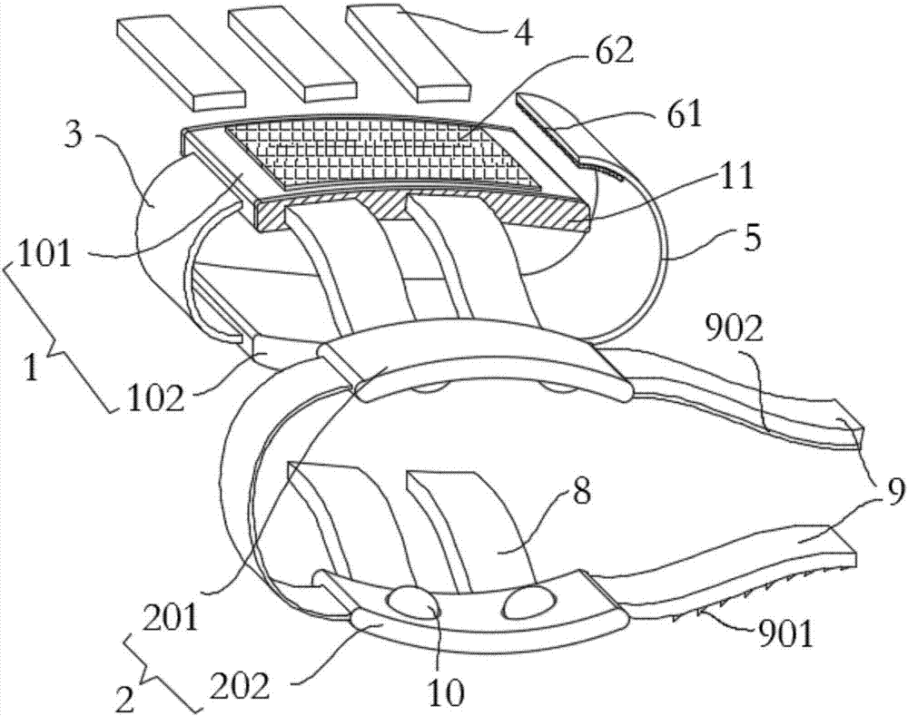 Compression bandaging device applicable to femoral vein and femoral artery puncture