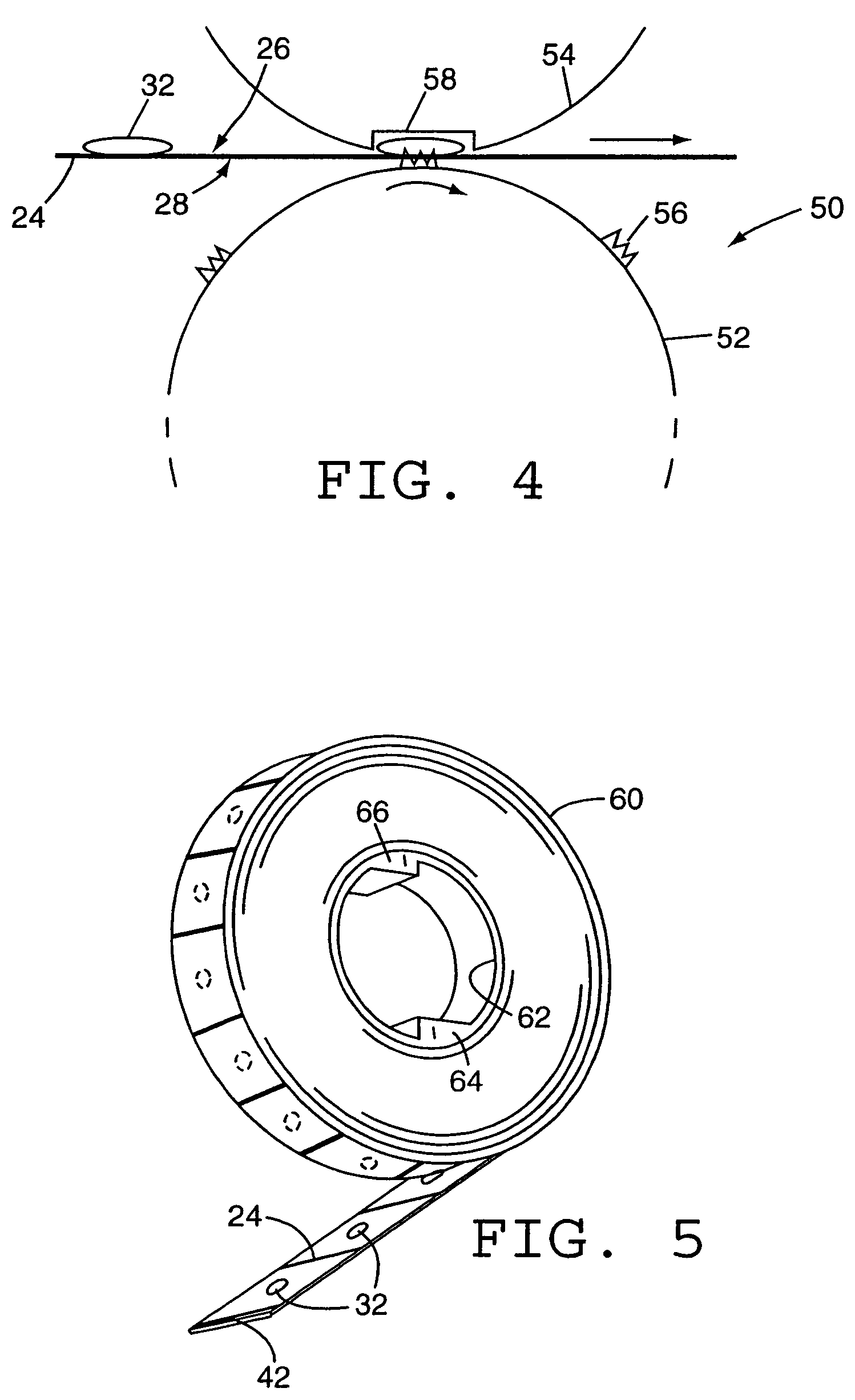 Adhesive segment indexing method and apparatus and roll of adhesive segments for use therewith