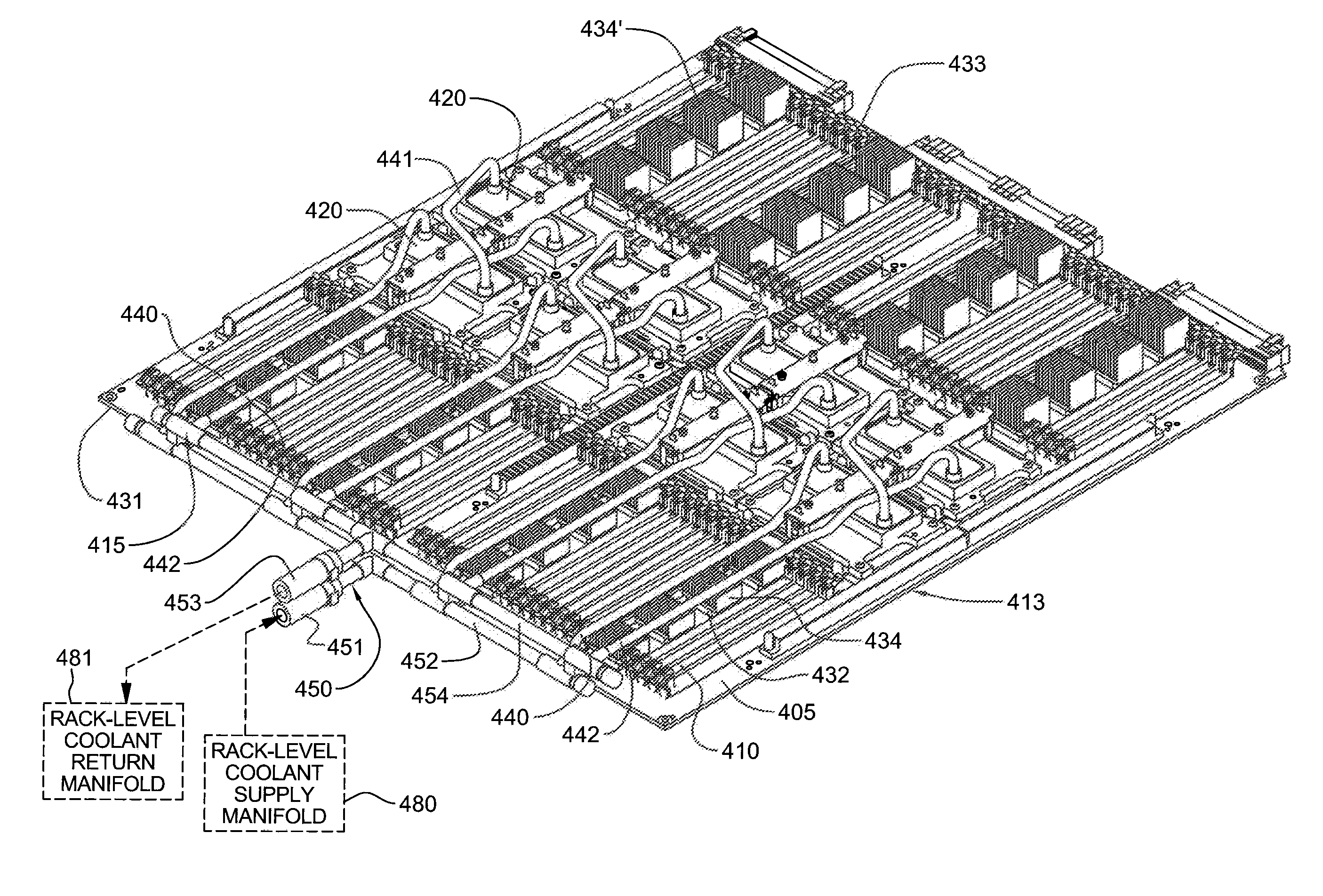 Method of assembling a cooling system for a multi-component electronics system