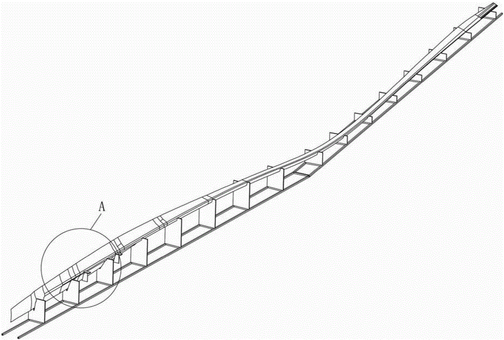 Method for hoisting ud prefabricated part of trailing edge of wind power blade into main form shell layup