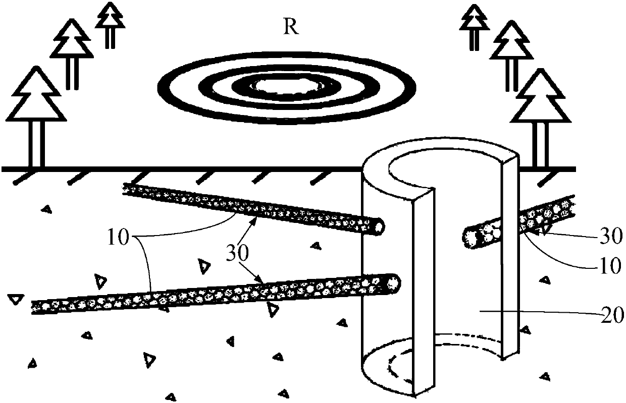 Horizontal decontamination biological tube for polluted groundwater remediation