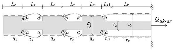 Method for calculating ultimate bearing capacity of multi-section chambering type anchor rod in soil body