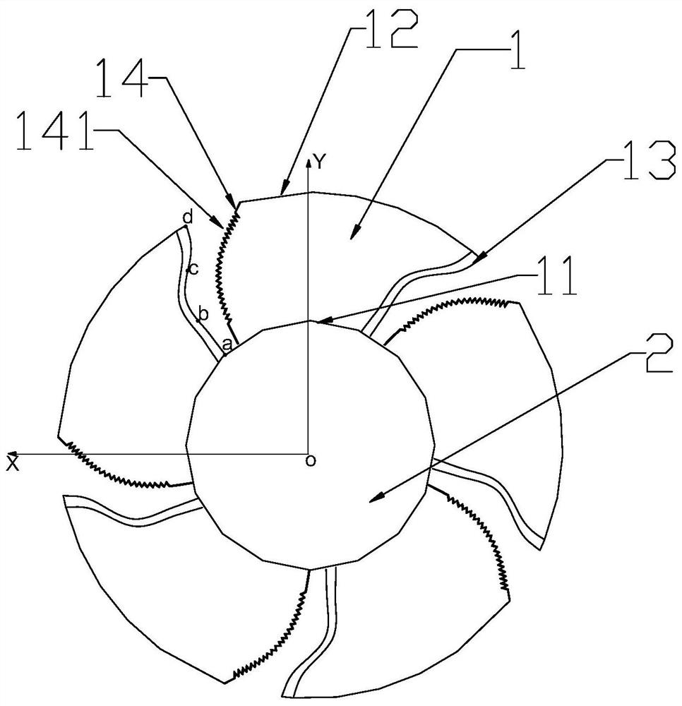 Bionic axial flow wind wheel