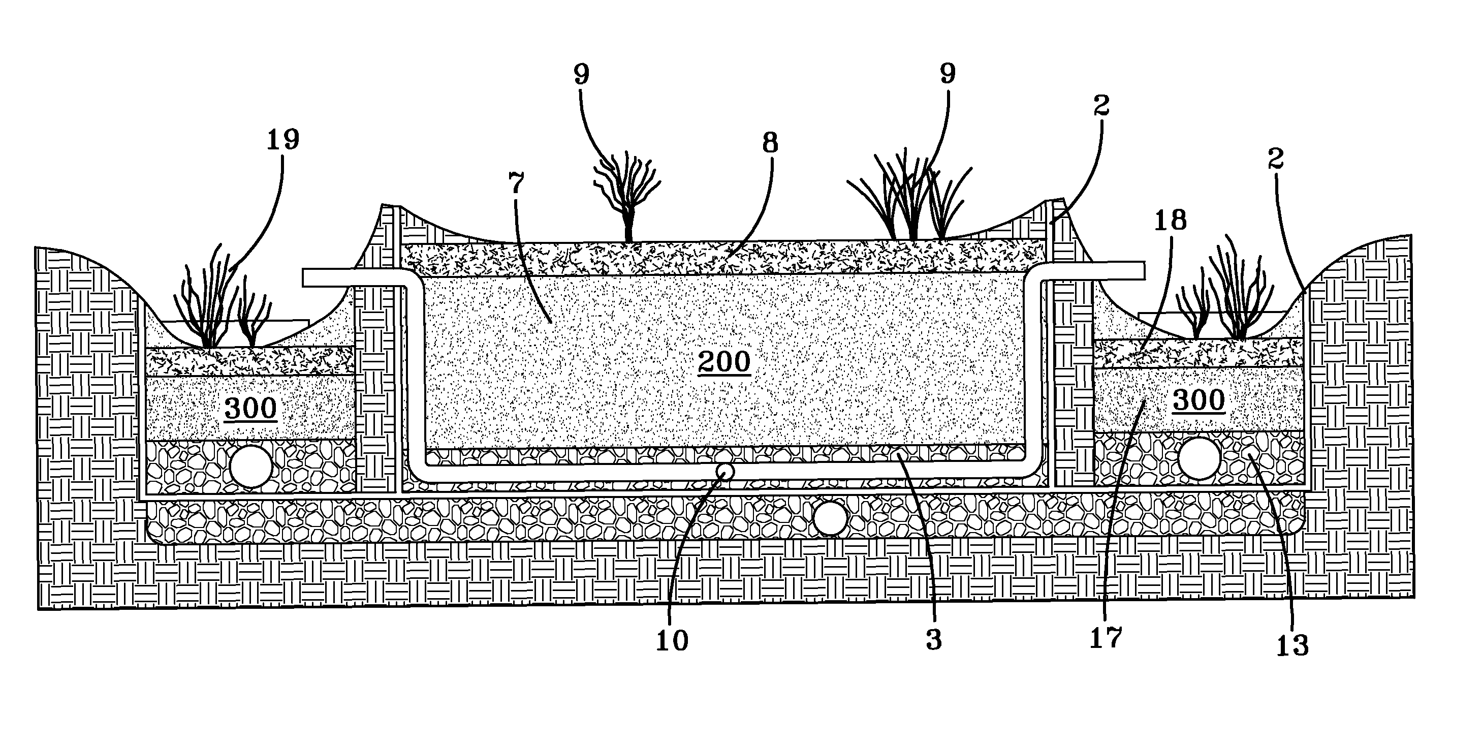 Bi-phasic bioretention system