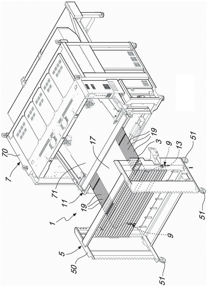 Strip support and alignment device, particularly for strips to be cut in a cutting machine