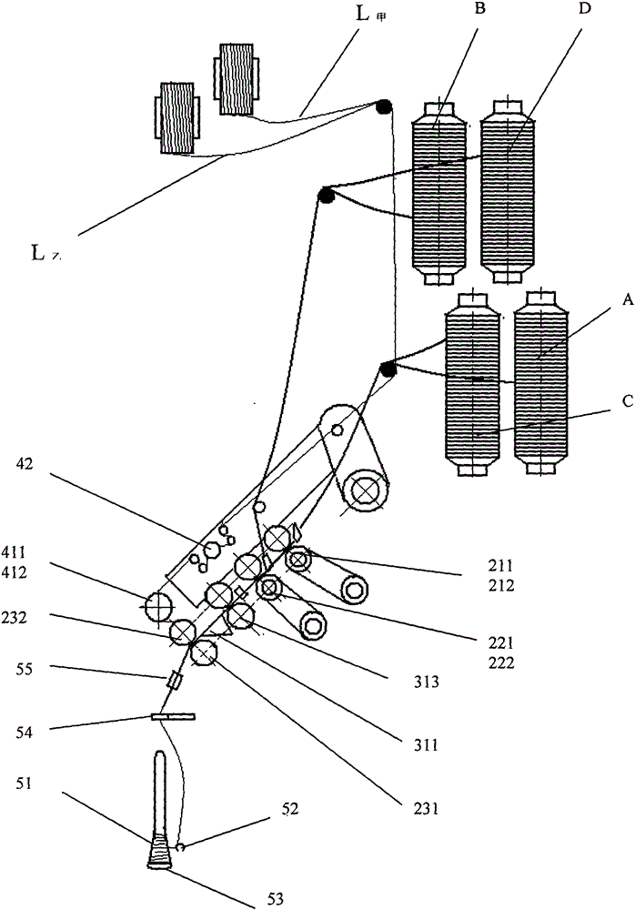 A multi-color embedded segment color spinning method and its device and product
