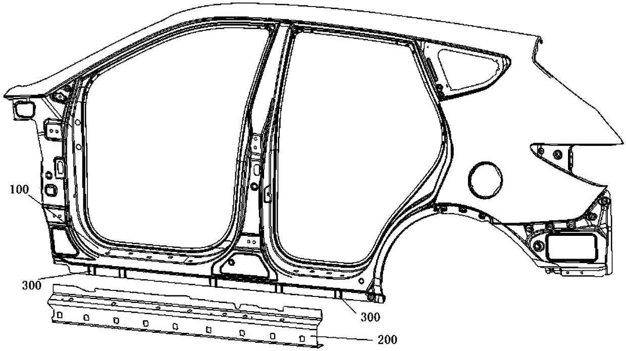 Threshold structure of body-side outer panel - Eureka | Patsnap develop ...