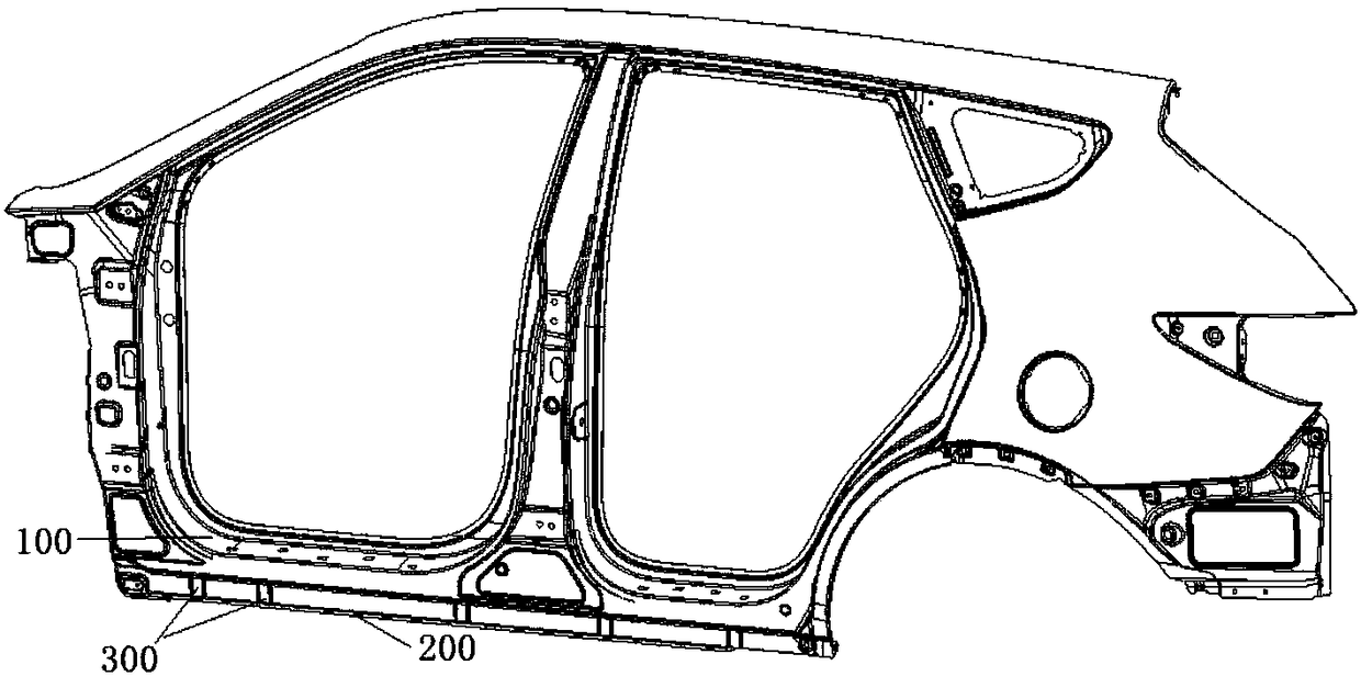 Threshold structure of body-side outer panel