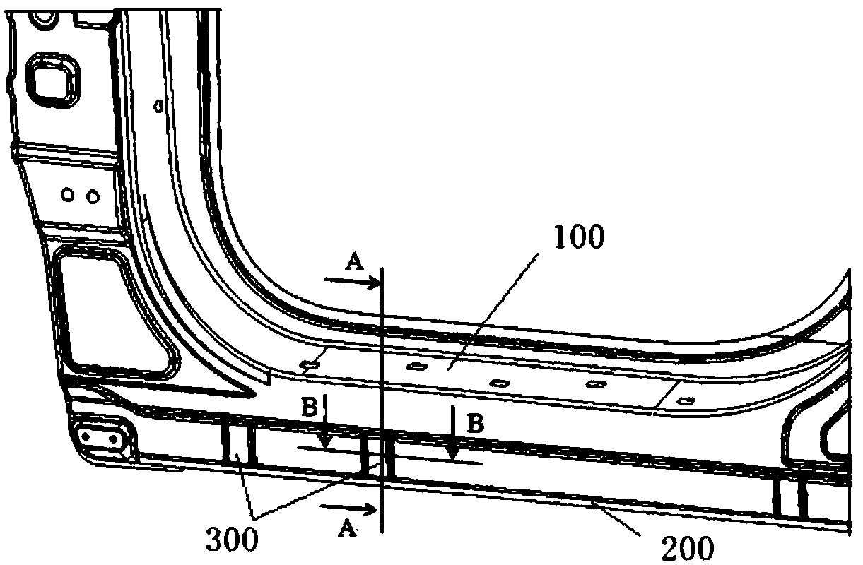 Threshold structure of body-side outer panel