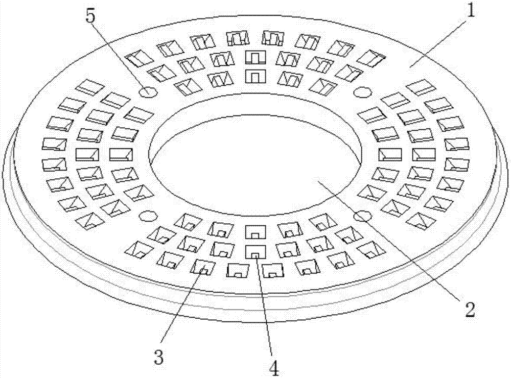 Integral-injection-molded brush disc