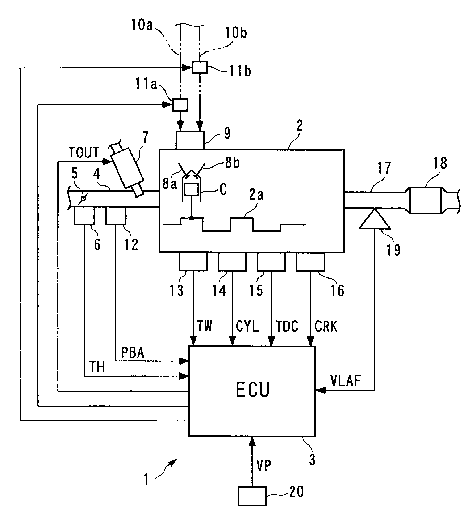 Failure determination system and method for internal combustion engine and engine control unit