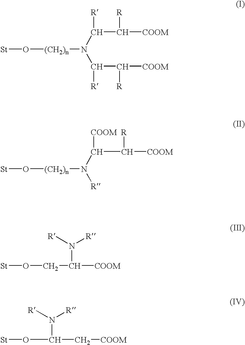 Cosmetic compositions containing a starch and an ester and the use thereof