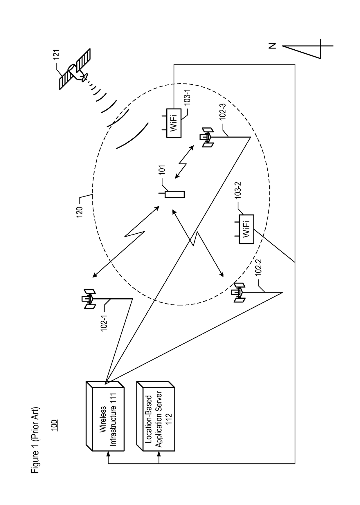 Estimating the location of a wireless terminal based on detection of whether it is moving or stationary