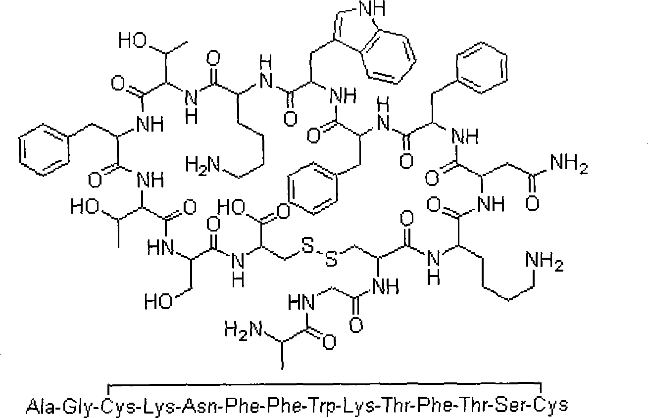 Method of preparing tetradecapeptide somatostatin