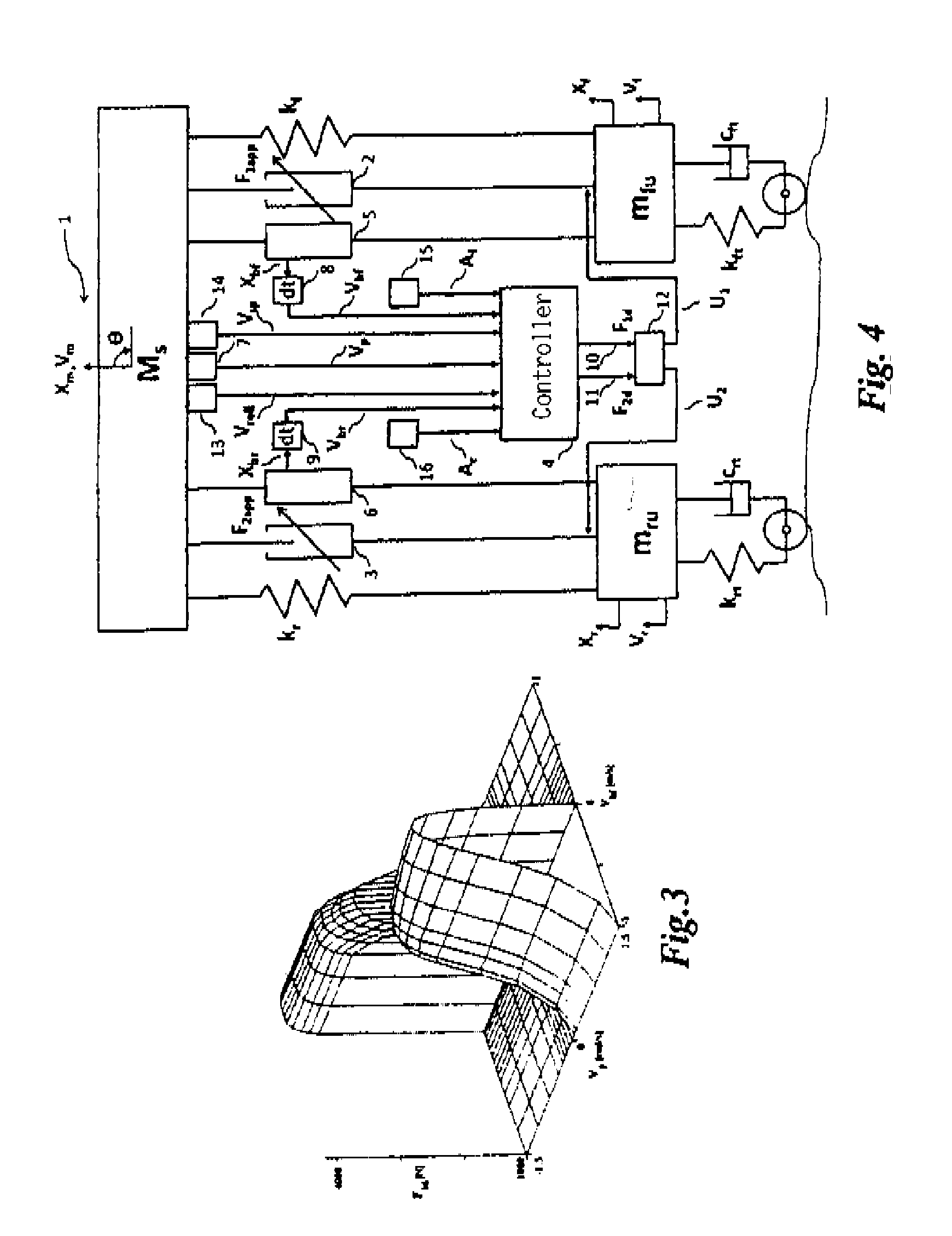 Method and apparatus for controlling a semi-active suspension system for motorcycles