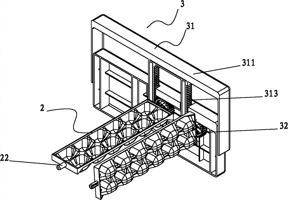 Manual ice machine and refrigerator with same