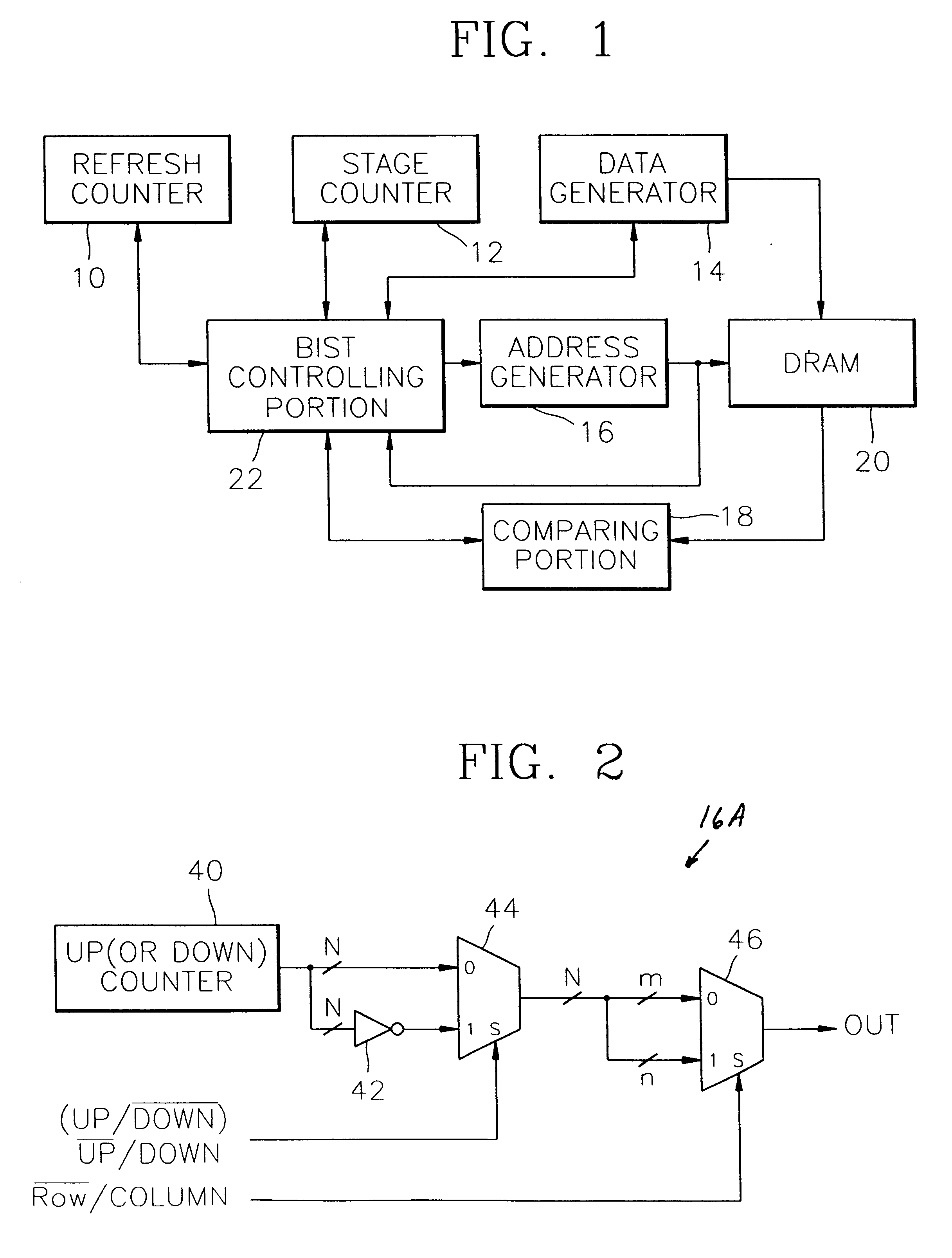 Apparatus and method for generating addresses in a built-in self memory testing circuit