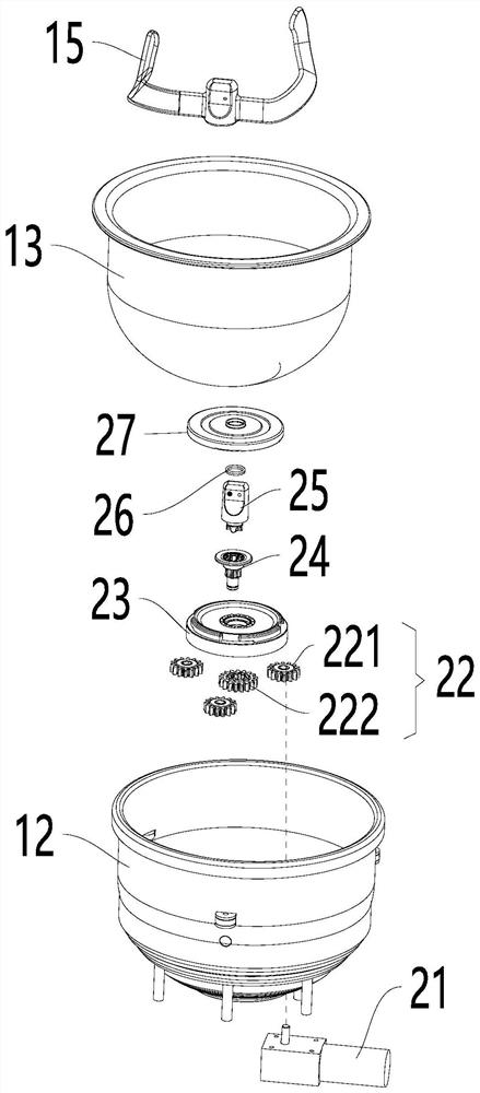 Stir-frying device and automatic cooker