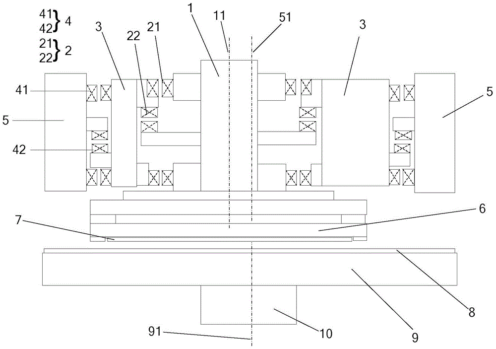 Surface precision polishing device and transmission device for surface precision polishing