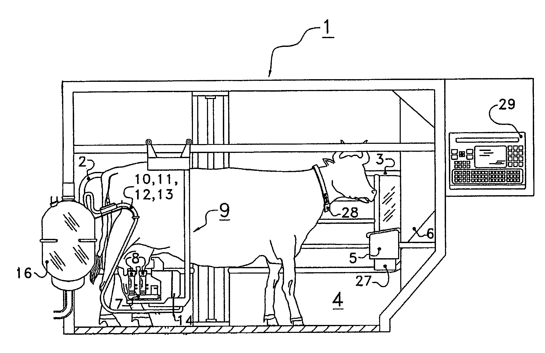 Milking box expulsion system