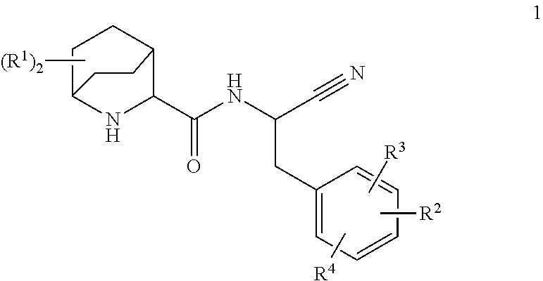 Substituted 2-aza-bicyclo[2.2.2]octane-3-carboxylic acid (benzyl-cyano-methyl)-amides inhibitors of cathepsin C