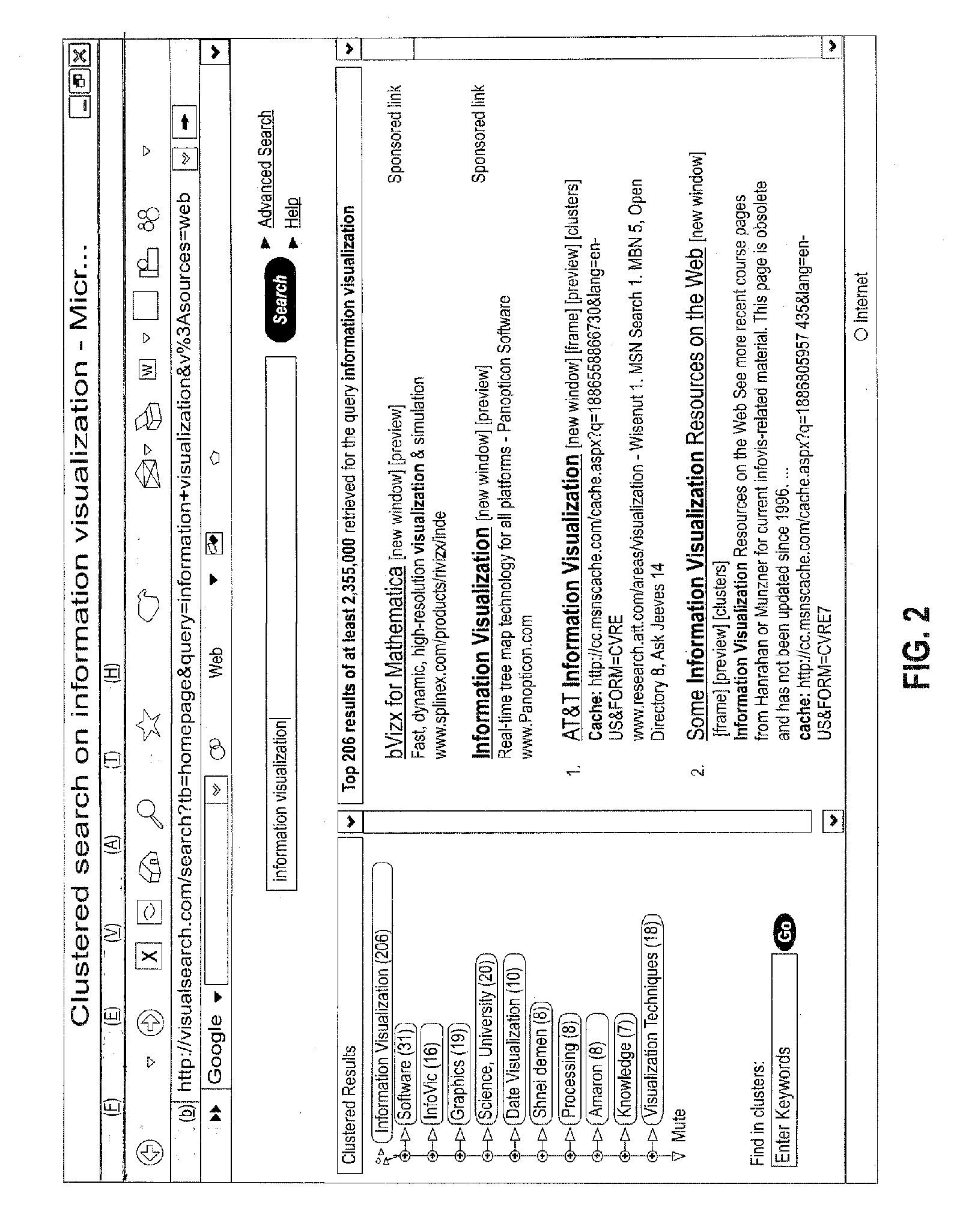 Visual method and apparatus for enhancing search result navigation